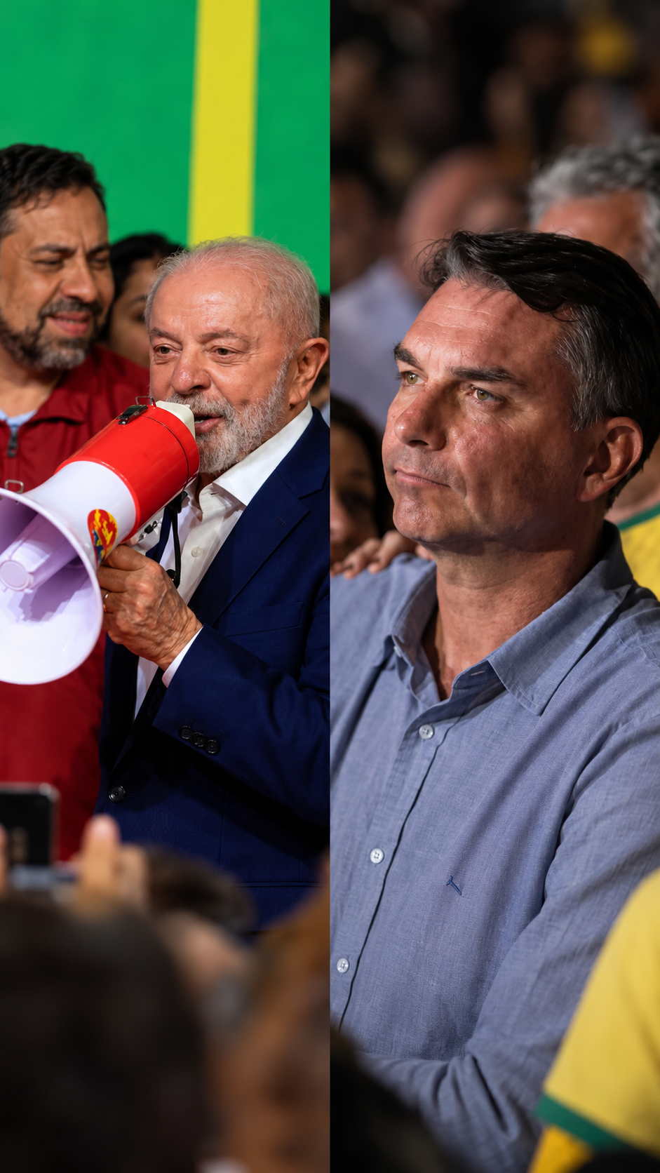 Flávio Bolsonaro e Lula encerram campanha com atos em MG, RJ e SP