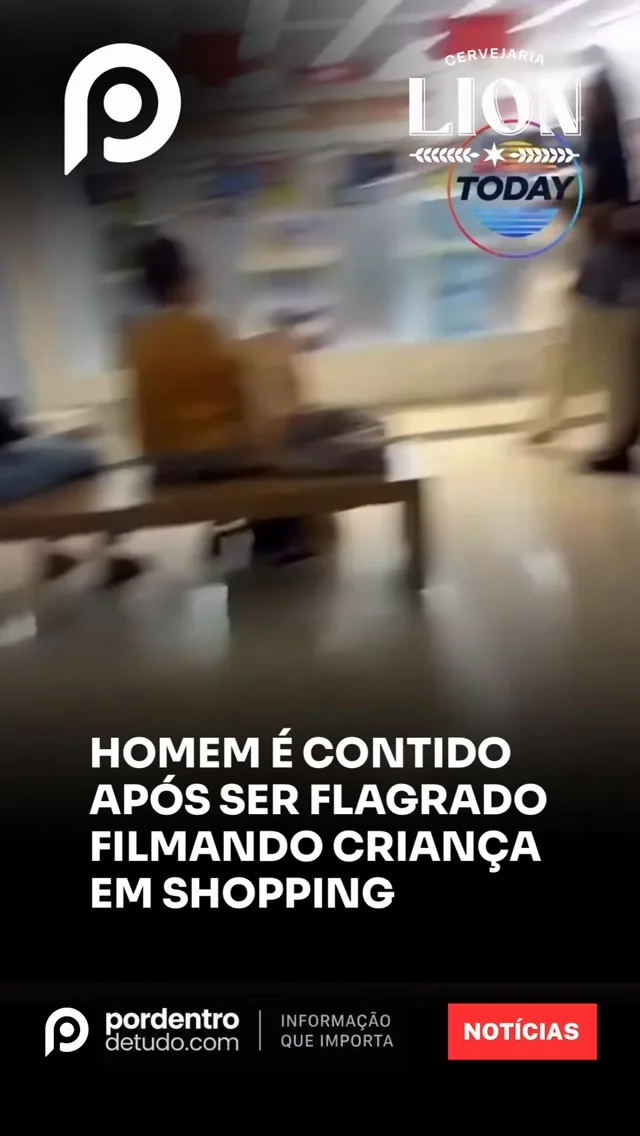 VÍDEO: Homem é contido após ser flagrado filmando criança dentro de shopping no Rio