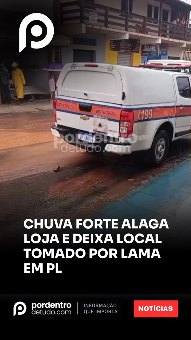 VÍDEO; Defesa Civil é acionada após chuva alagar loja em Pedro Leopoldo