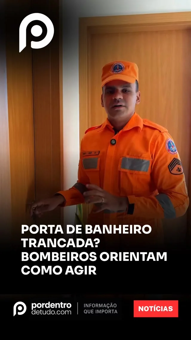 VÍDEO: Bombeiros ensinam como abrir porta de banheiro trancada sem precisar arrombar