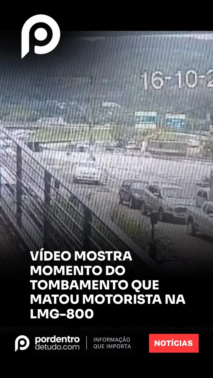 Vídeo mostra momento em que carreta tombou e matou motorista na LMG-800, em Pedro Leopoldo