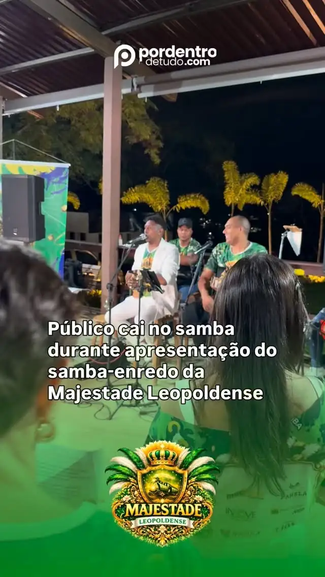 VÍDEO: Público cai no samba durante apresentação do samba-enredo da Majestade Leopoldense