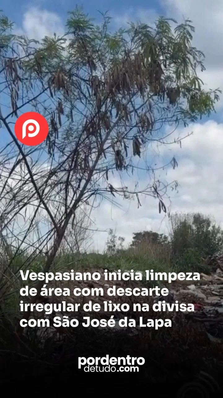 VÍDEO: Vespasiano inicia limpeza de área com descarte irregular de lixo na divisa com São José da Lapa