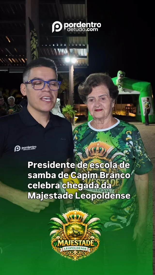 VÍDEO: Presidente de escola de samba de Capim Branco celebra chegada da Majestade Leopoldense