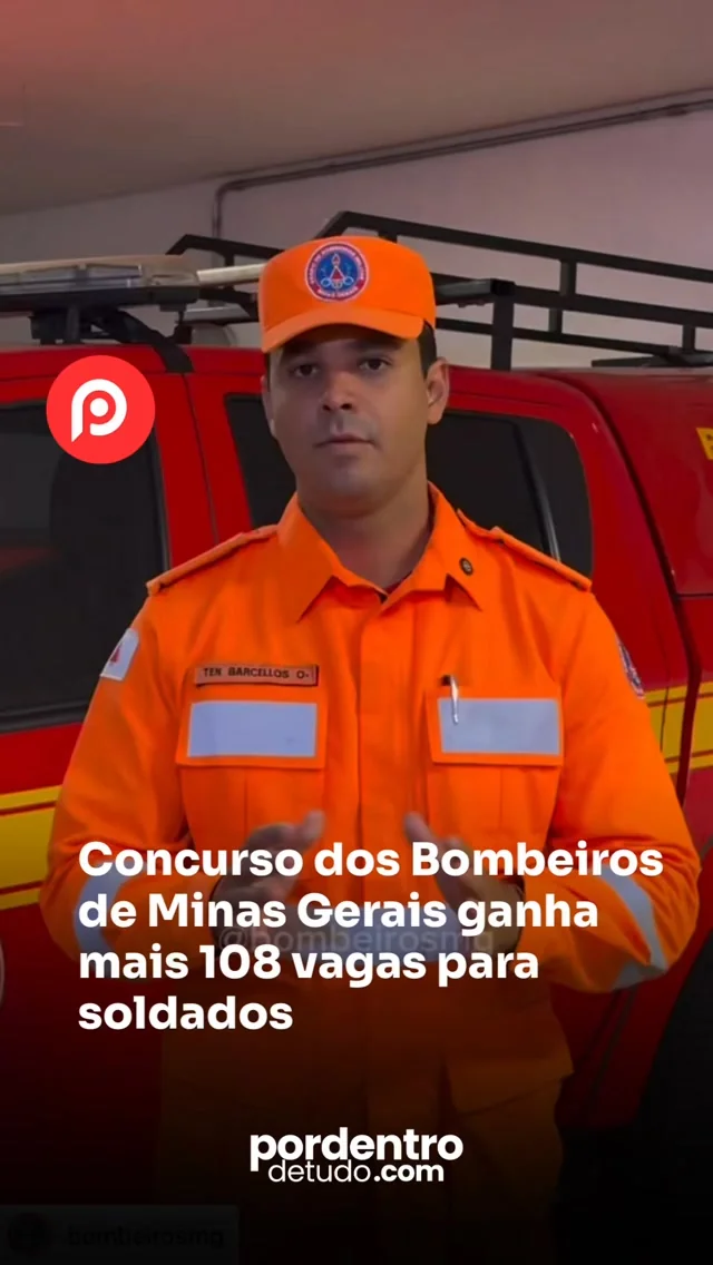 Concurso dos Bombeiros de Minas Gerais ganha mais 108 vagas para soldados