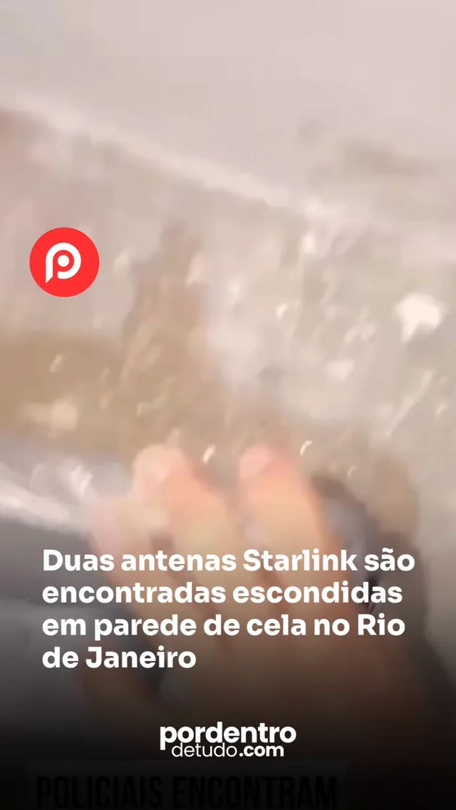 VÍDEO: Duas antenas Starlink são encontradas escondidas em parede de cela no Rio de Janeiro