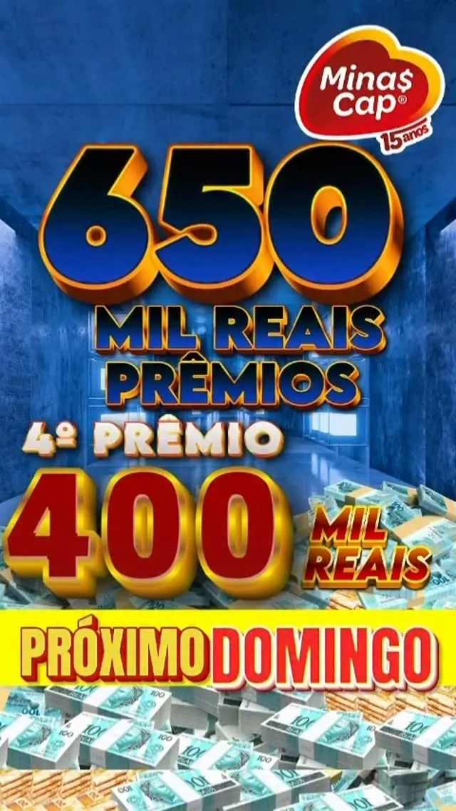 Minas Cap anuncia R$ 650 mil em prêmios neste domingo; prêmio principal é de R$ 400 mil