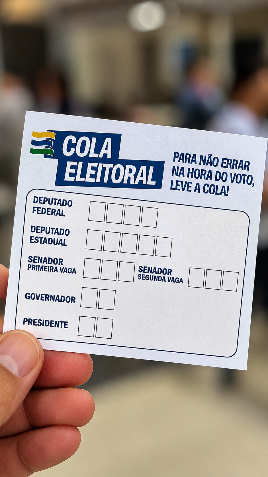 Colinha eleitoral: veja a ordem dos seis votos para não errar na urna