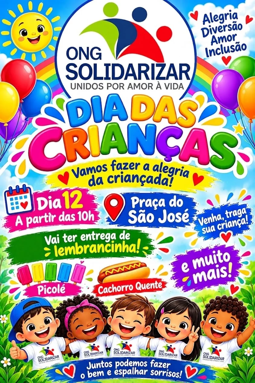ONG Solidarizar prepara festa do Dia das Crianças em Matozinhos