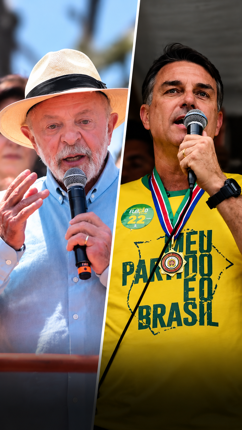 PoderData mostra Flávio com 53% e Lula com 47% dos votos válidos no 2º turno