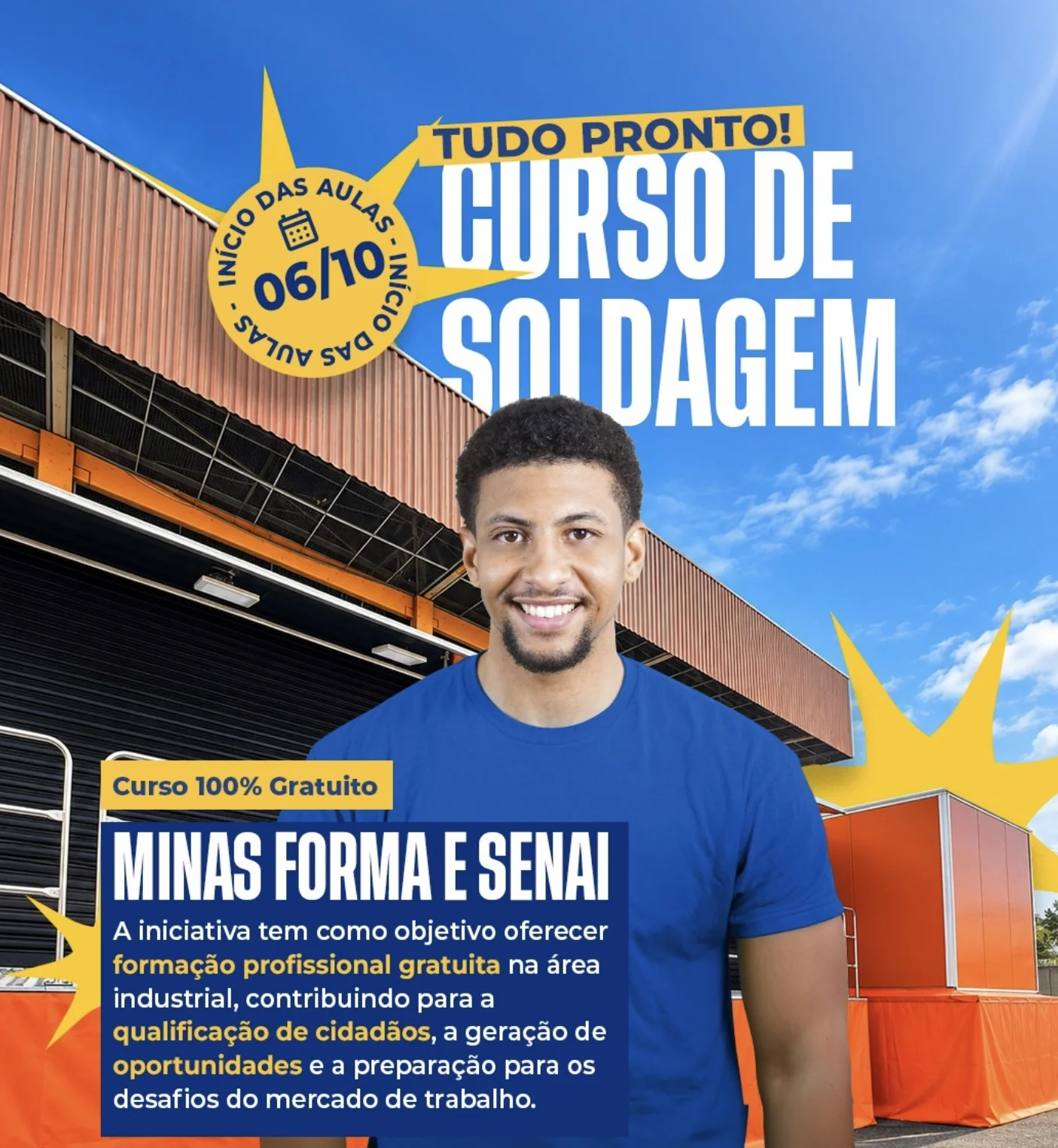 Curso gratuito de soldagem começa na próxima terça-feira em Matozinhos