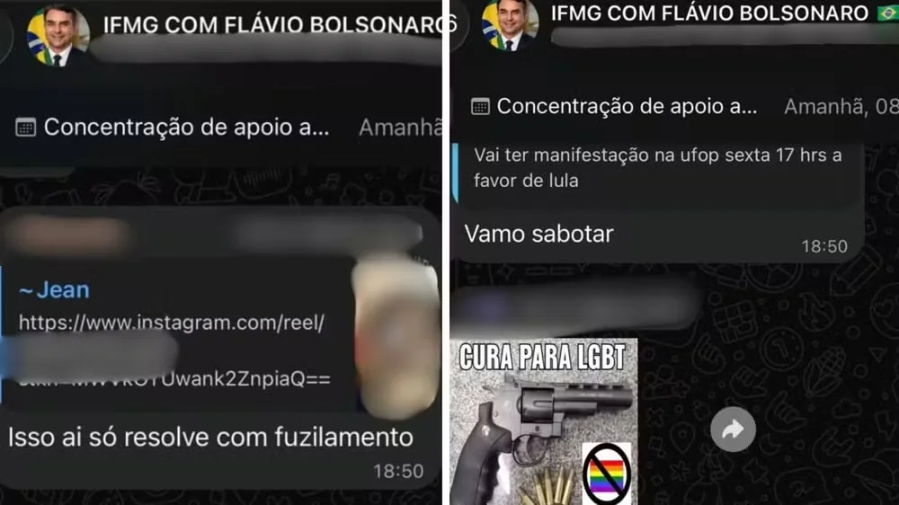 Grupo de estudantes do IFMG tem ameaças de violência e discurso de ódio investigados pela polícia