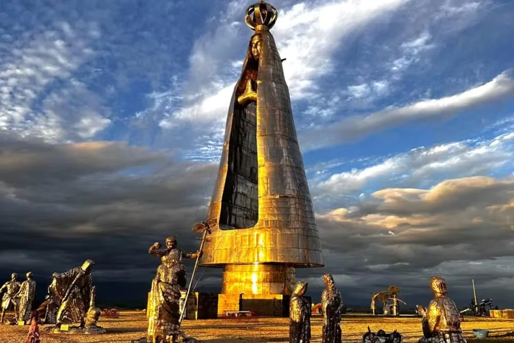 Estátua de Nossa Senhora Aparecida tem 50 metros e já recebeu 1,5 milhão de visitantes