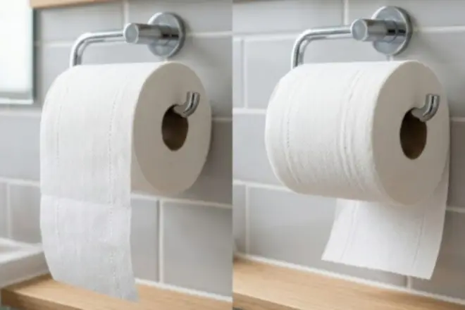 Papel higiênico virado para frente: veja por que essa posição é recomendada