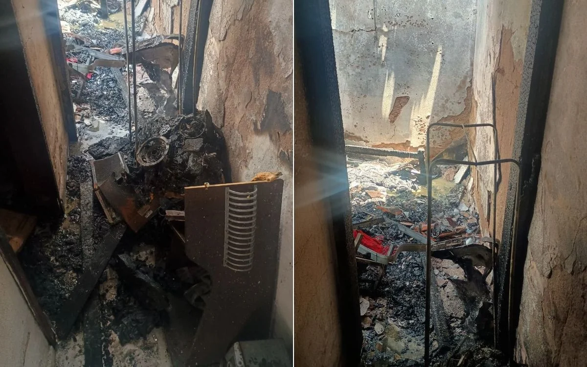 Celular carregando pode ter provocado incêndio em casa em Minas