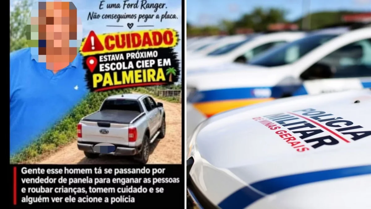PM desmente alerta sobre suposto sequestro de crianças em Minas Gerais