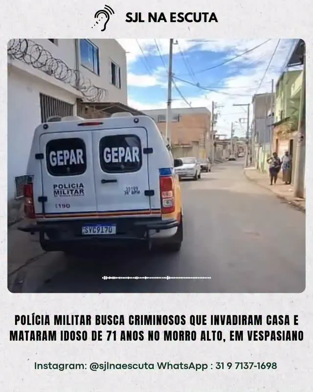 Idoso é assassinado em casa invadida durante tentativa de vingança em Vespasiano