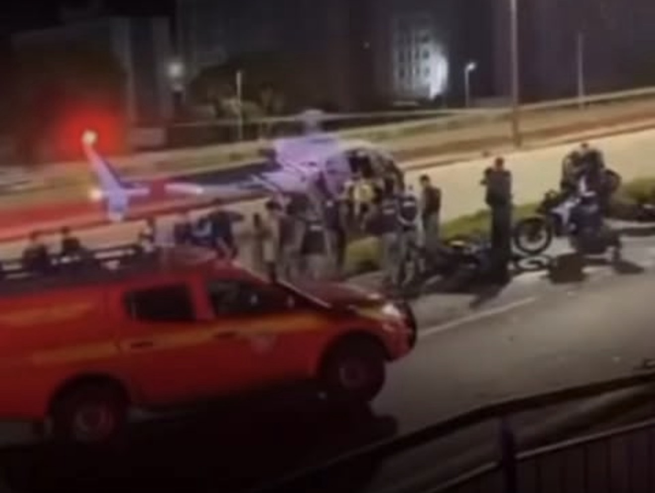 VÍDEO: Sargento da PM fica gravemente ferido em acidente durante perseguição no Anel Rodoviário