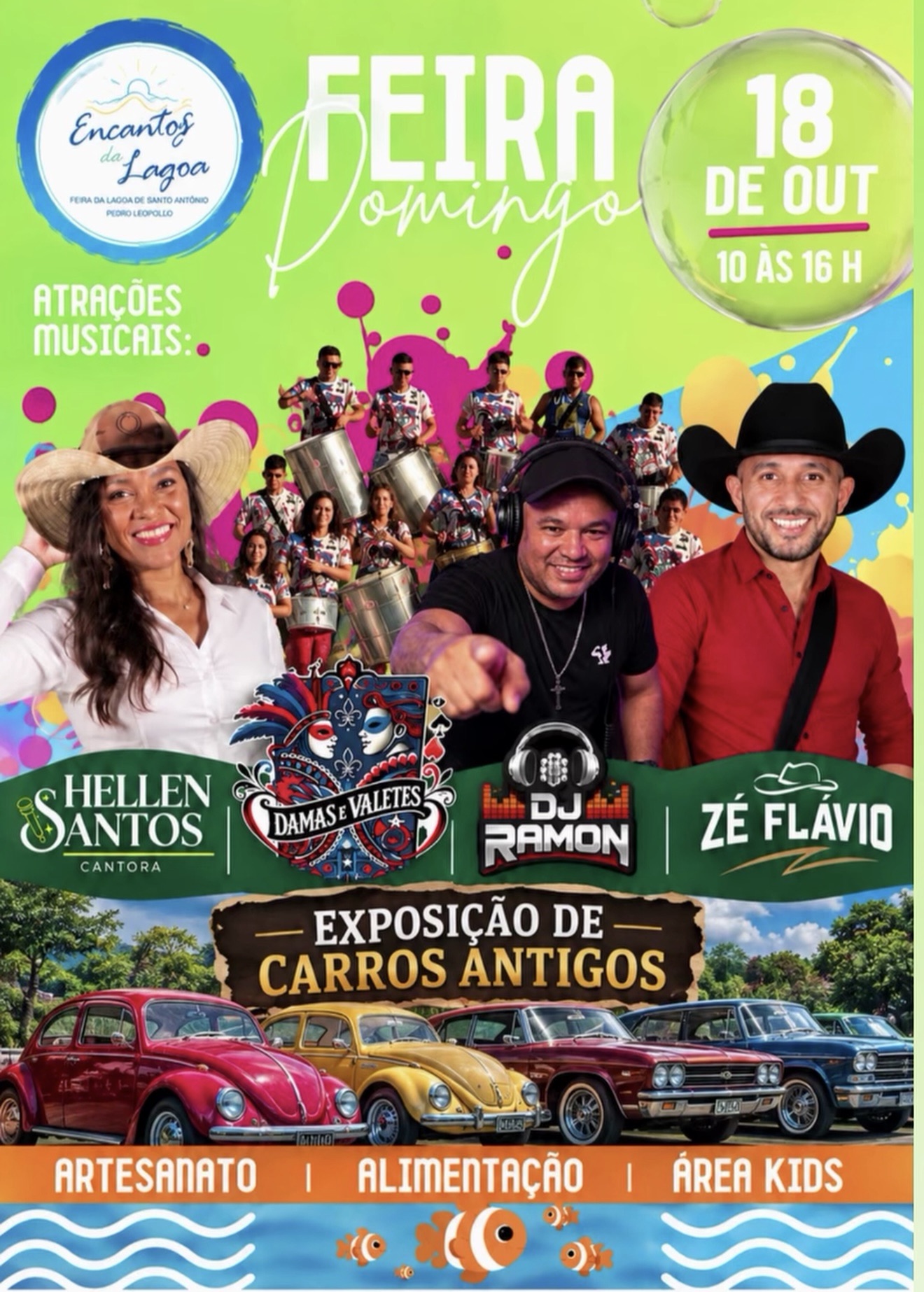 Feira Encantos da Lagoa terá shows, carros antigos e atrações para toda a família em Pedro Leopoldo