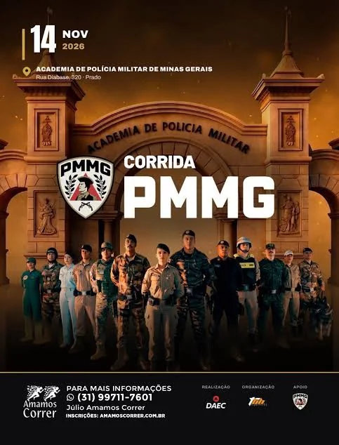 Corrida da PMMG será realizada em 14 de novembro, em Belo Horizonte